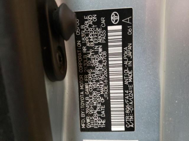 JTKDE167260143708 - 2006 TOYOTA SCION TC ლურჯი ფოტო 10