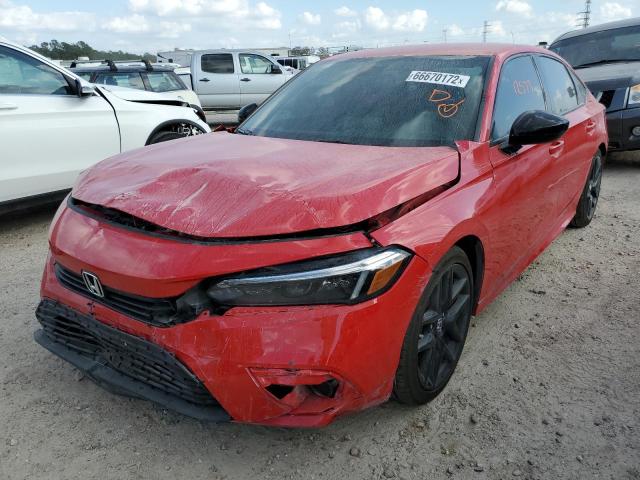 2HGFE2F58NH575137 - 2022 HONDA CIVIC SPOR RED photo 2