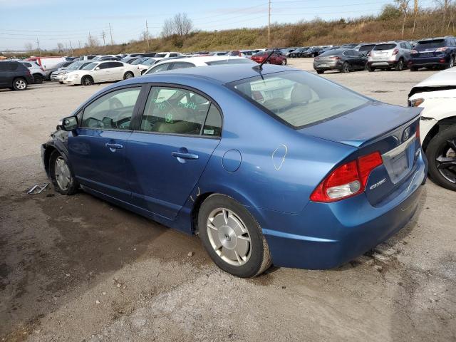 JHMFA3F28AS002813 - 2010 HONDA CIVIC HYBR BLUE photo 2