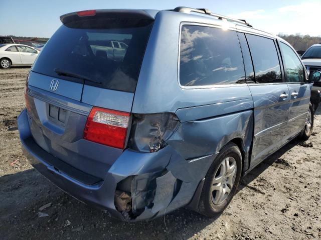 5FNRL38467B139648 - 2007 HONDA ODYSSEY EX BLUE photo 4