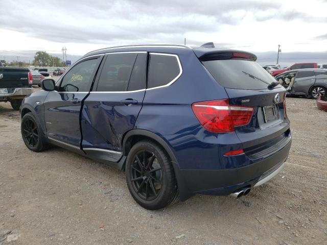 5UXWX7C5XE0E80255 - 2014 BMW X3 XDRIVE3 BLUE photo 3