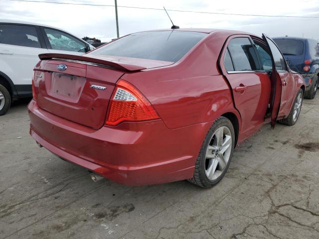 3FAHP0KC6AR197320 - 2010 FORD FUSION SPO RED photo 4