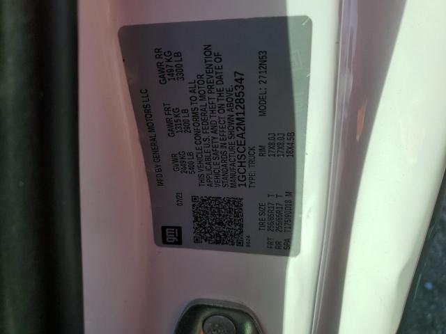 1GCHSCEA2M1285347 - 2021 CHEVROLET COLORADO L WHITE photo 12