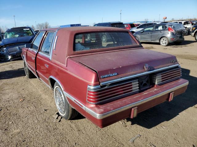 1C3BT56G2FC300944 - 1985 CHRYSLER NEW YORKER BURGUNDY photo 3