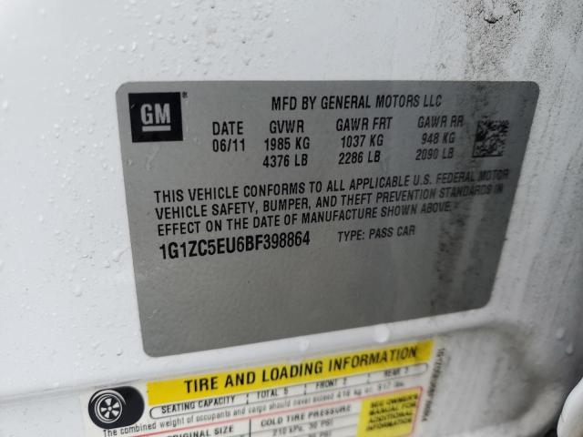 1G1ZC5EU6BF398864 - 2011 CHEVROLET MALIBU 1LT 白色 照片 12