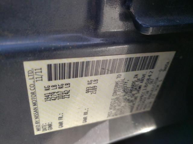 1N4AL2AP8CC180842 - 2012 NISSAN ALTIMA BAS 灰色 照片 10