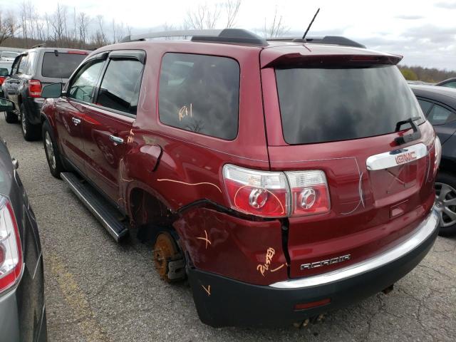 1GKLVKED0AJ213049 - 2010 GMC ACADIA SL RED photo 3