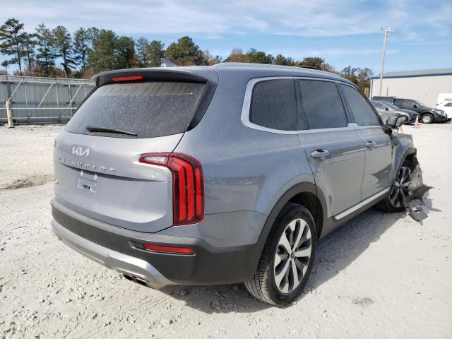 5XYP34HC9NG277422 - 2022 KIA TELLURIDE GRAY photo 4