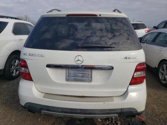 4JGBB22E68A434173 - 2008 MERCEDES-BENZ ML 320 CDI WHITE photo 6