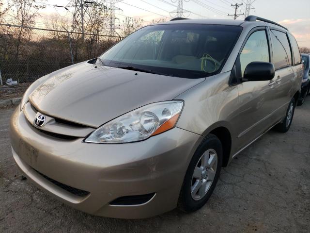 5TDZK23C18S155362 - 2008 TOYOTA SIENNA CE BEIGE photo 2