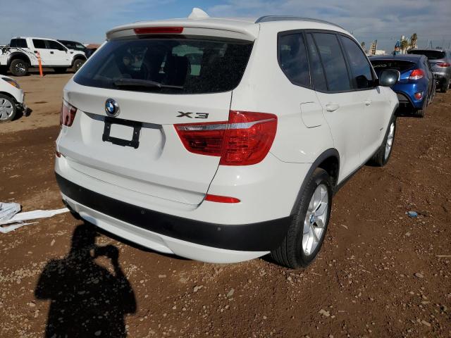 5UXWX9C50D0A30852 - 2013 BMW X3 XDRIVE2 WHITE photo 4