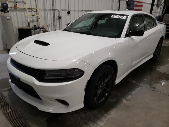 2C3CDXMG7MH528853 - 2021 DODGE CHARGER GT WHITE photo 2