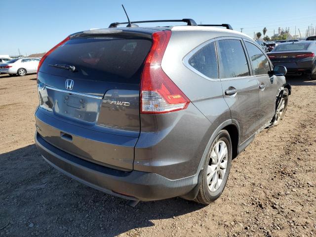 2HKRM4H76DH625600 - 2013 HONDA CR-V EXL GRAY photo 4