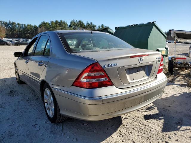 WDBRF92H96F793364 - 2006 MERCEDES-BENZ C 280 4MAT SILVER photo 3