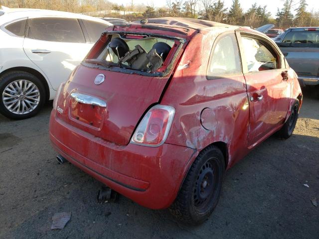 3C3CFFAR2DT543911 - 2013 FIAT 500 POP RED photo 4