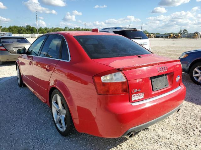 WAUPL68E74A284569 - 2004 AUDI S4 RED photo 3