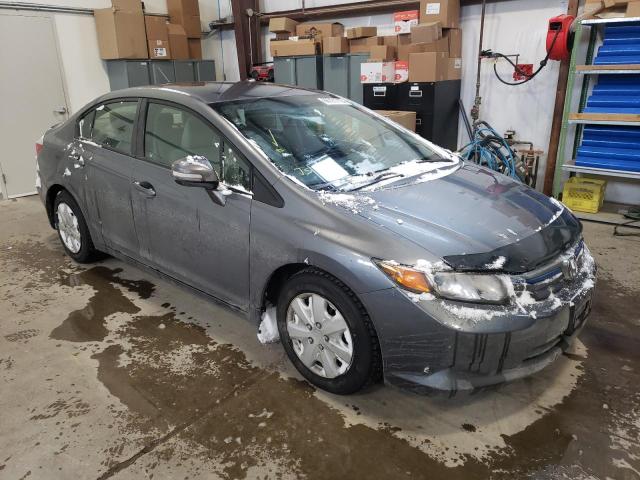 JHMFB4F22CS800228 - 2012 HONDA CIVIC HYBR GRAY photo 1