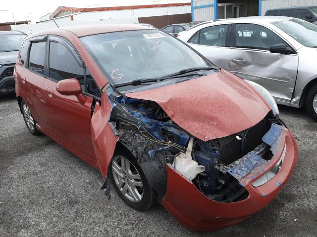 JHMGD38687S013931 - 2007 HONDA FIT S RED photo 1