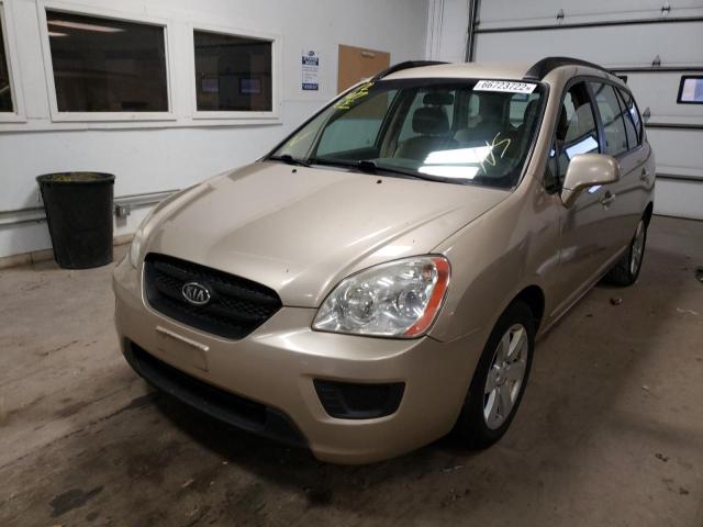 KNAFG526187145326 - 2008 KIA RONDO LX BEIGE photo 2