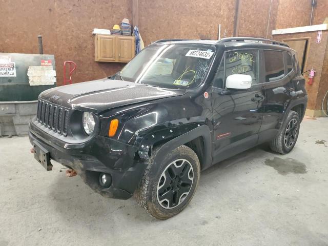 ZACCJBCT0FPB25854 - 2015 JEEP RENEGADE T BLACK photo 2