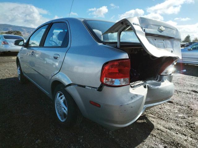KL1TD52665B326193 - 2005 CHEVROLET AVEO BASE SILVER photo 3