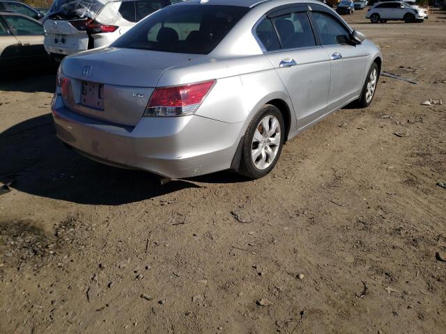 1HGCP36858A080314 - 2008 HONDA ACCORD EXL SILVER photo 4