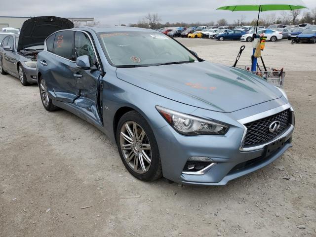 JN1EV7AR5KM556476 - 2019 INFINITI Q50 LUXE BLUE photo 1