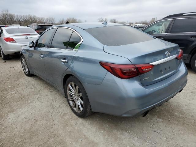 JN1EV7AR5KM556476 - 2019 INFINITI Q50 LUXE BLUE photo 3