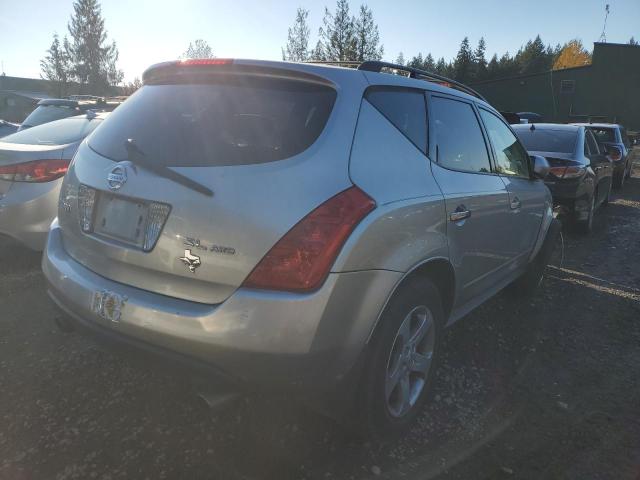 JN8AZ08W24W330068 - 2004 NISSAN MURANO SL SILVER photo 4