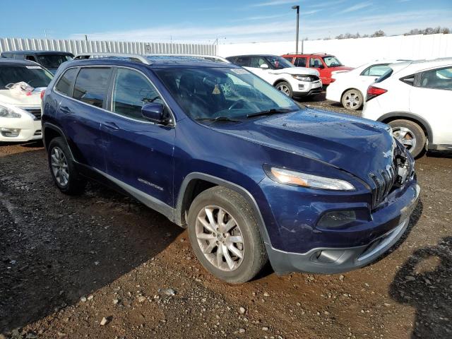 1C4PJMDS2FW521015 - 2015 JEEP CHEROKEE L BLUE photo 4