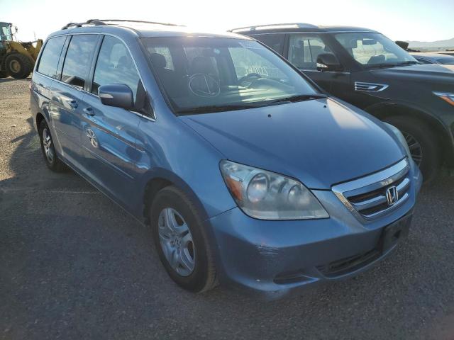 5FNRL38697B135790 - 2007 HONDA ODYSSEY EX BLUE photo 1