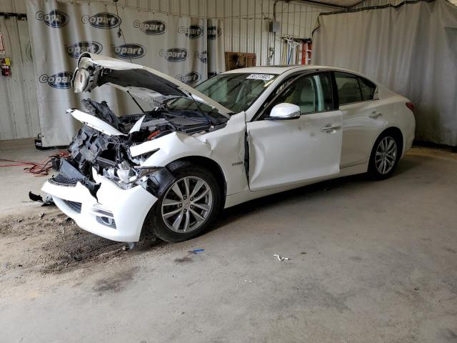 JN1AV7AR4FM850844 - 2015 INFINITI Q50 HYBRID WHITE photo 1