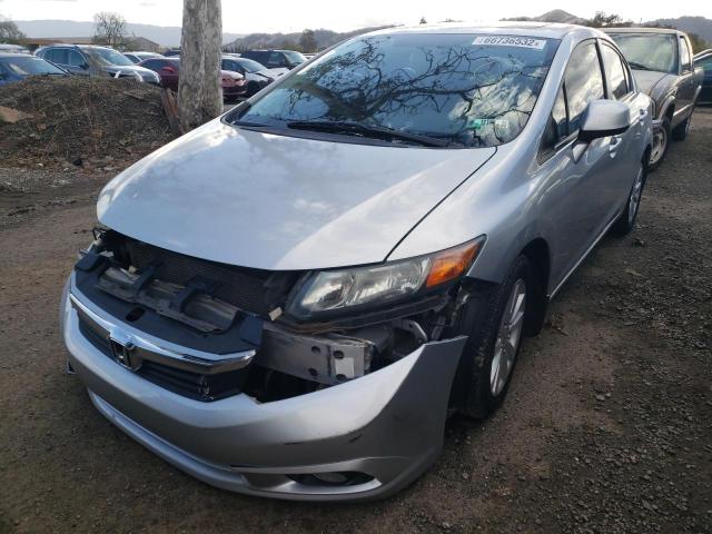 2HGFB2F92CH511507 - 2012 HONDA CIVIC EXL Srebrny zdjęcie 2