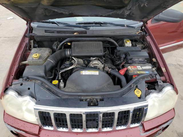 1J8HR48N67C502433 - 2007 JEEP GRAND CHER BURGUNDY photo 12