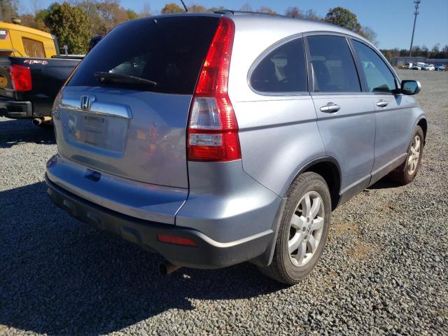 5J6RE38759L023176 - 2009 HONDA CR-V EXL BLUE photo 4