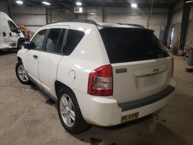 1J8FT47W67D100733 - 2007 JEEP COMPASS WHITE photo 3