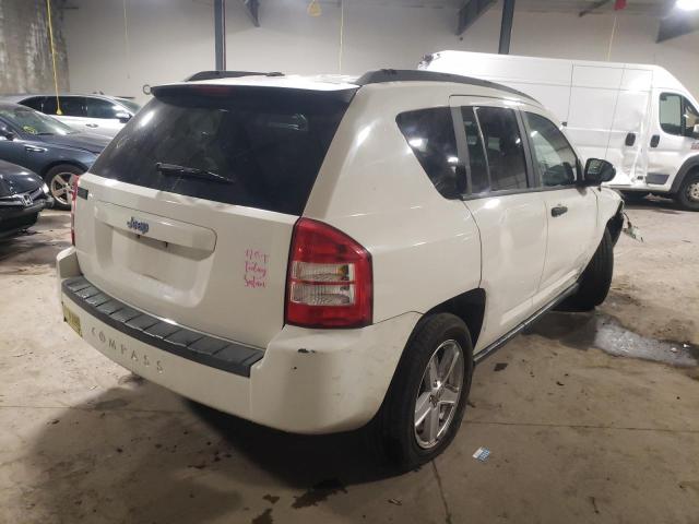 1J8FT47W67D100733 - 2007 JEEP COMPASS WHITE photo 4