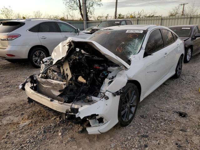 JHMFC1F71KX007592 - 2019 HONDA CIVIC EXL 白色 照片 2