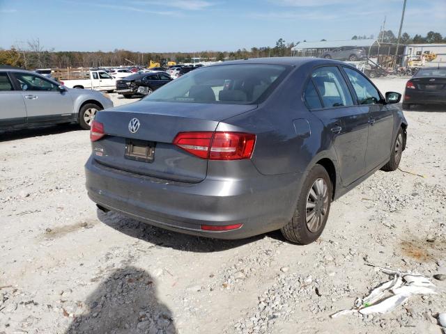 3VW2K7AJ4FM327281 - 2015 VOLKSWAGEN JETTA BASE 灰色 照片 4