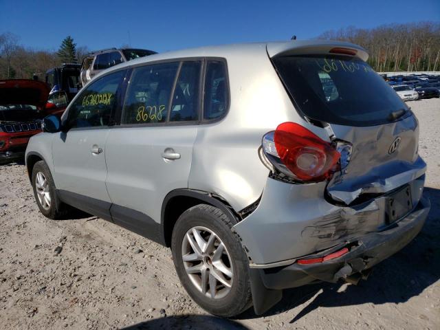 WVGBV7AXXBW561509 - 2011 VOLKSWAGEN TIGUAN S SILVER photo 3