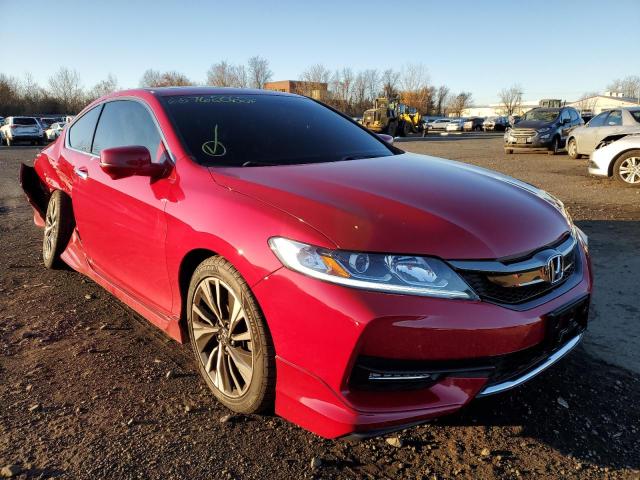 1HGCT2A85GA****** - 2016 HONDA ACCORD EXL RED photo 1