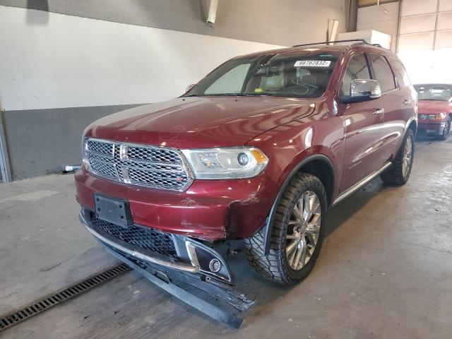 1C4RDJEGXEC359059 - 2014 DODGE DURANGO CI MAROON photo 2