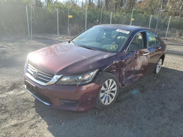 1HGCR2F85EA113666 - 2014 HONDA ACCORD EXL BURGUNDY photo 2