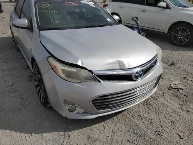 4T1BD1EB0DU008106 - 2013 TOYOTA AVALON HYB SILVER photo 9