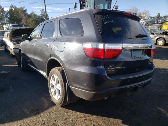 1C4SDJDTXDC663717 - 2013 DODGE DURANGO CR GRAY photo 3