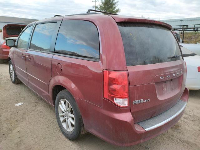 2C4RDGCGXER253322 - 2014 DODGE GRAND CARA BURGUNDY photo 3