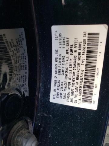 1HGCR3F89EA023152 - 2014 HONDA ACCORD EXL BLACK photo 10