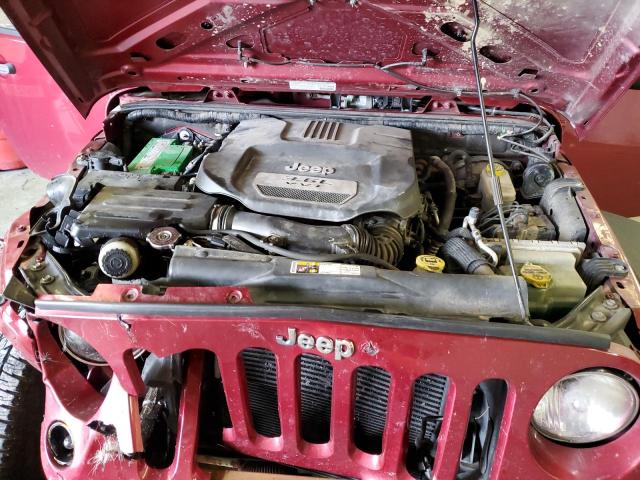 1C4AJWAGXDL542825 - 2013 JEEP WRANGLER S BURGUNDY photo 12