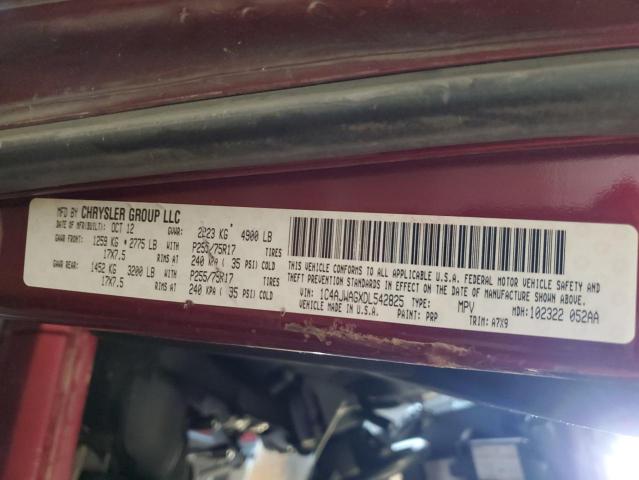 1C4AJWAGXDL542825 - 2013 JEEP WRANGLER S BURGUNDY photo 13