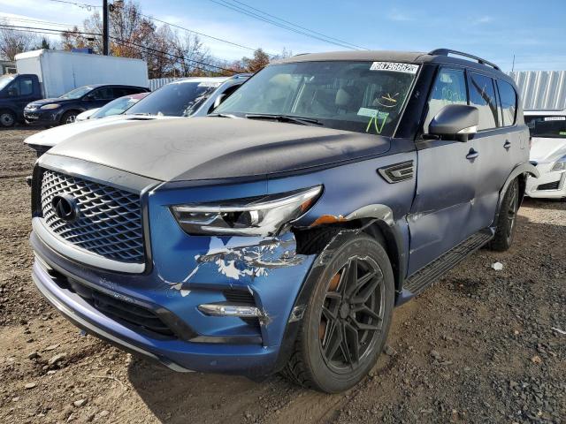 JN8AZ2AF6M9720093 - 2021 INFINITI QX80 LUXE BLUE photo 9